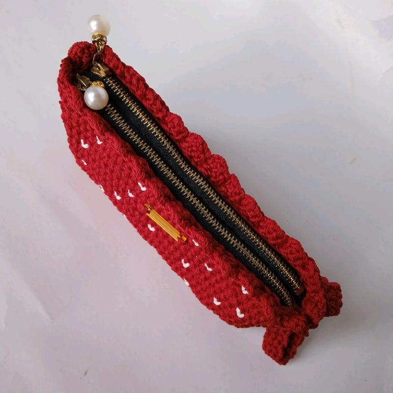 dompet rajut dua ruang , pouch rajut , dompet hp , clutch rajut Wanita 4