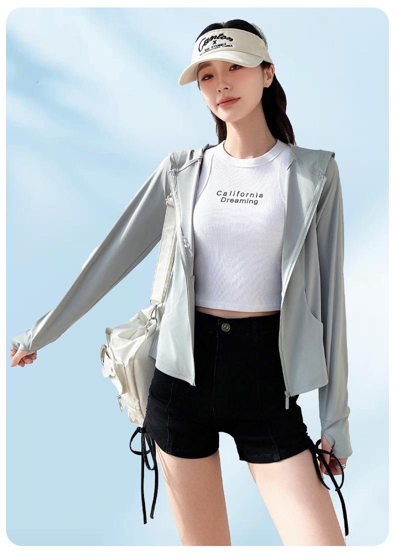 Product Introduction of Outdoor Ice Silk Sun Protection Clothing with Pocket, New UV-Proof Sunshade Light Sun-Protective Clothing, Outdoor Sports Thin Section Hooded Jacket 29