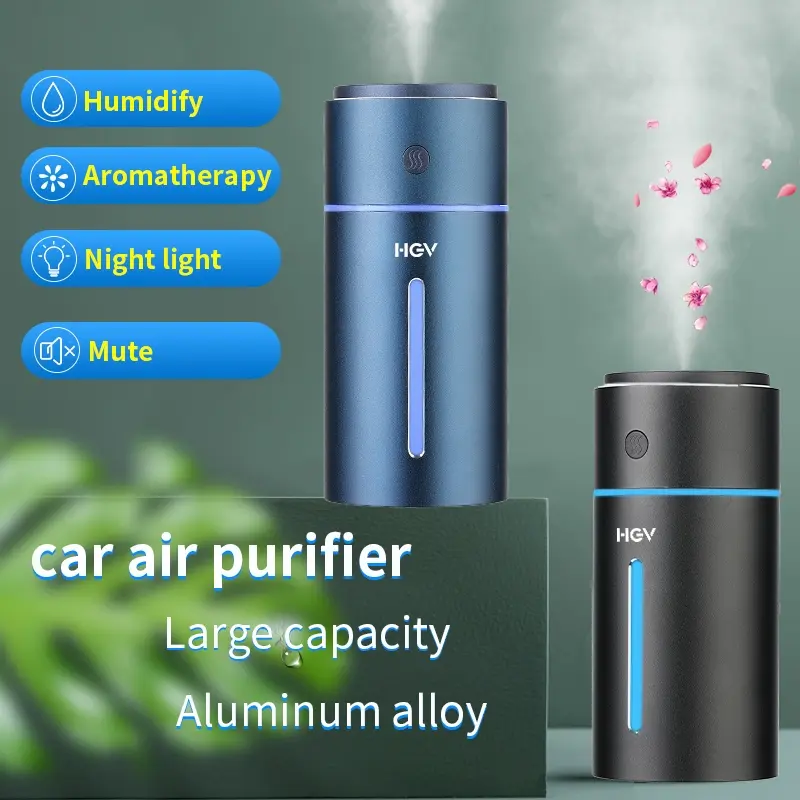 Car Air Humidifier with light Rechargeable Air Humidifer Diffuser Air Purifier for Home Office Car