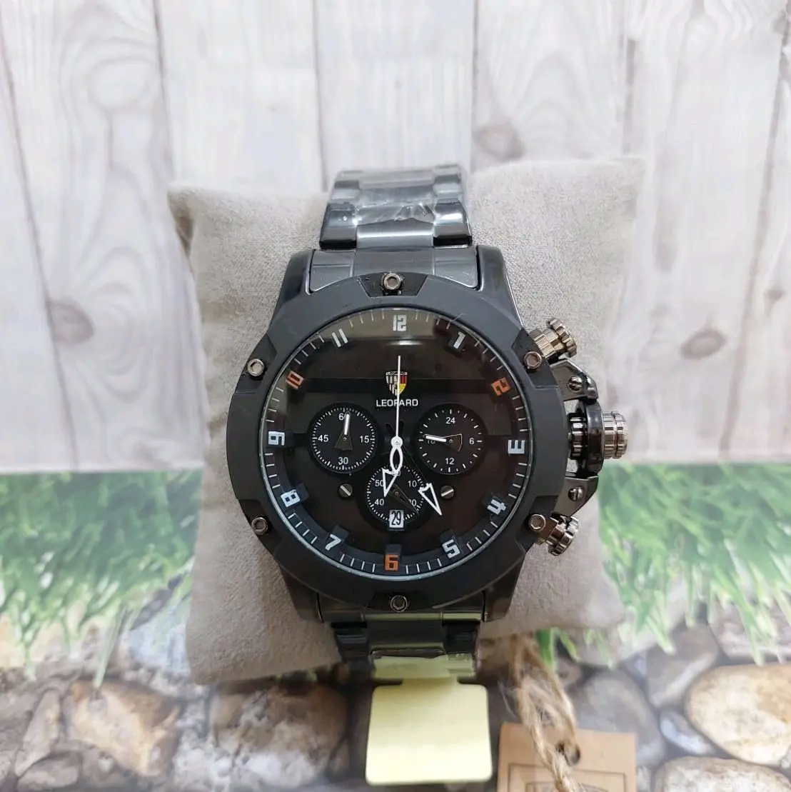CHRONO AKTIF JAM TANGAN PRIA COWOK ORIGINAL BERGARANSI BRAND LEOPARD DIKIRIM MENGGUNAKAN BOX Watches white hitam tangansultan