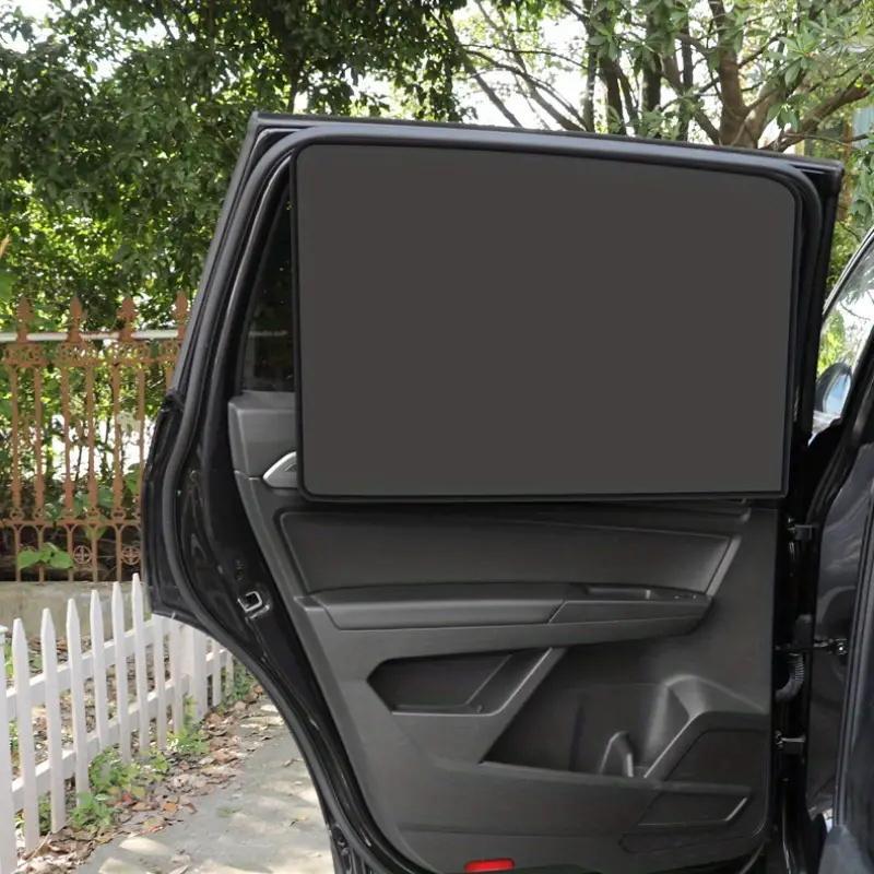 Car Window Sunshade Set, Magnetic Car Window Curtain with 10 Magnet, Rubber Heat Insulation Sunshade, Opaque Sunscreen Curtain 6