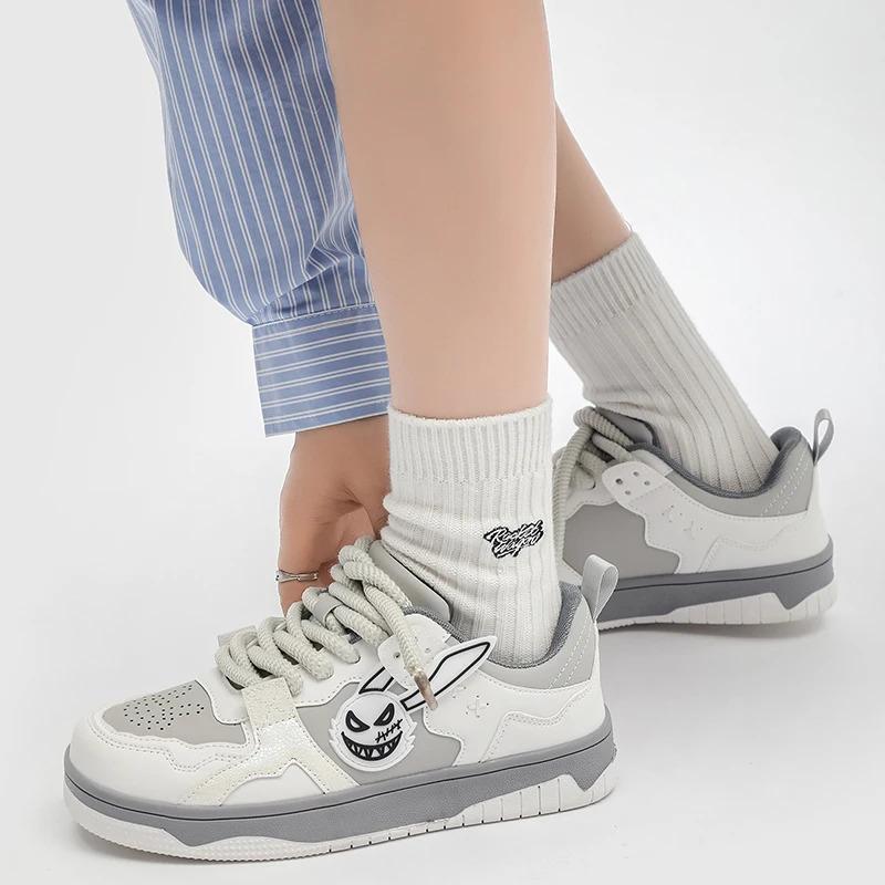 Zapatillas de deporte casuales de moda para hombre, personalizadas, de piel de conejo, planas, para andar en patineta, correr, caminar, calzado de entrenamiento, bajo pedido mínimo_voghion.com