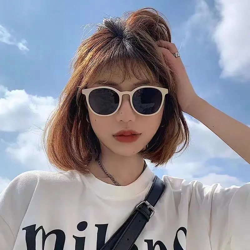 Kính Râm Tròn Cổ Điển Cho Nữ, Màu Kẹo Ngọt, Thời Trang, Phong Cách Hàn Quốc, Trơn, Đường Phố