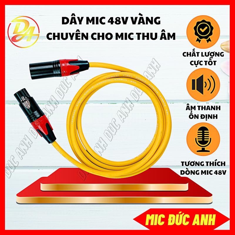 Dây Mic Thu Âm 48V Cho Các Dòng Mic K200, K600, K850 Loại Tốt Lõi Đồng Bảo Hành 12 Tháng Dây Chống Nhiễu Chất Lượng Cao Phụ Kiện Âm Thanh Nghe Nhạc Earphone
