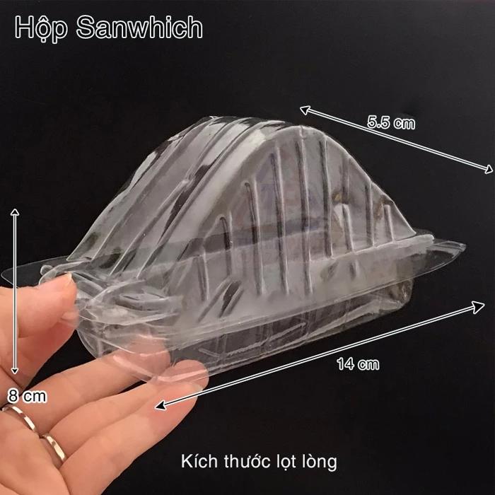 Set 100 hộp nhựa tam giác mái vòm đựng bánh, thực phẩm - Hộp nhẹ, bền, đa năng và tiện dụng