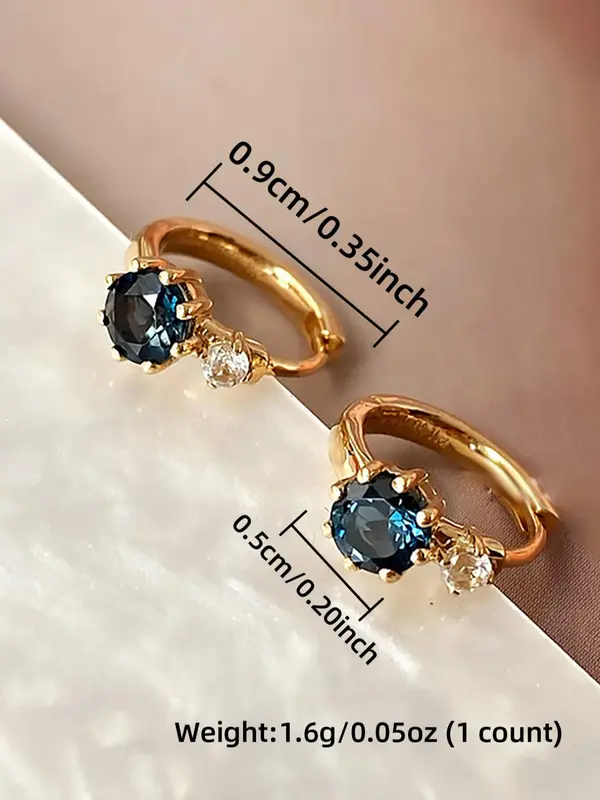 925 Sterling Silver Fashion Retro Zircons Design Earrings, Elegant Jewelry for Women, Trendy All-match & Exquisite Jewelry for Birthday Gift 1