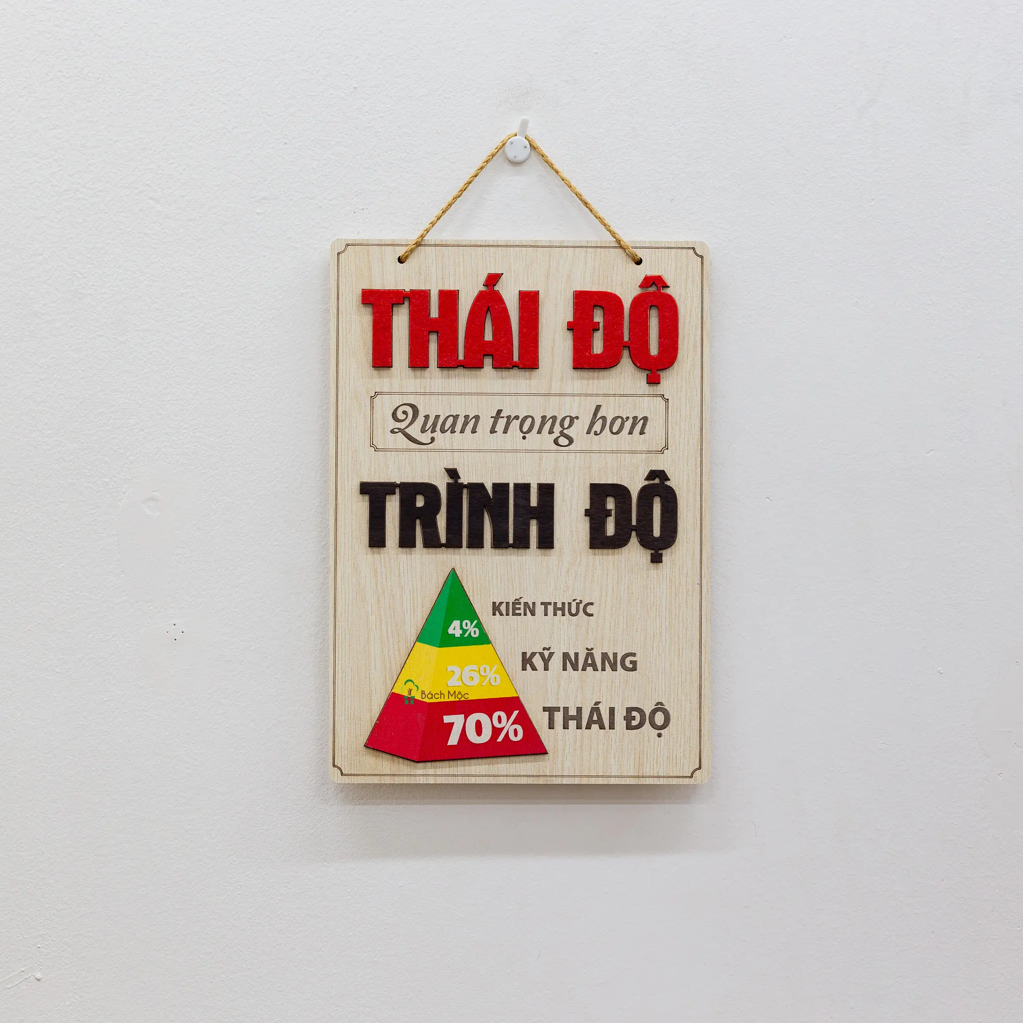 [ 2 size 28cm 38cm] Bảng khẩu hiệu tạo động lực của nhà Bách Mộc Decor Decor Phòng