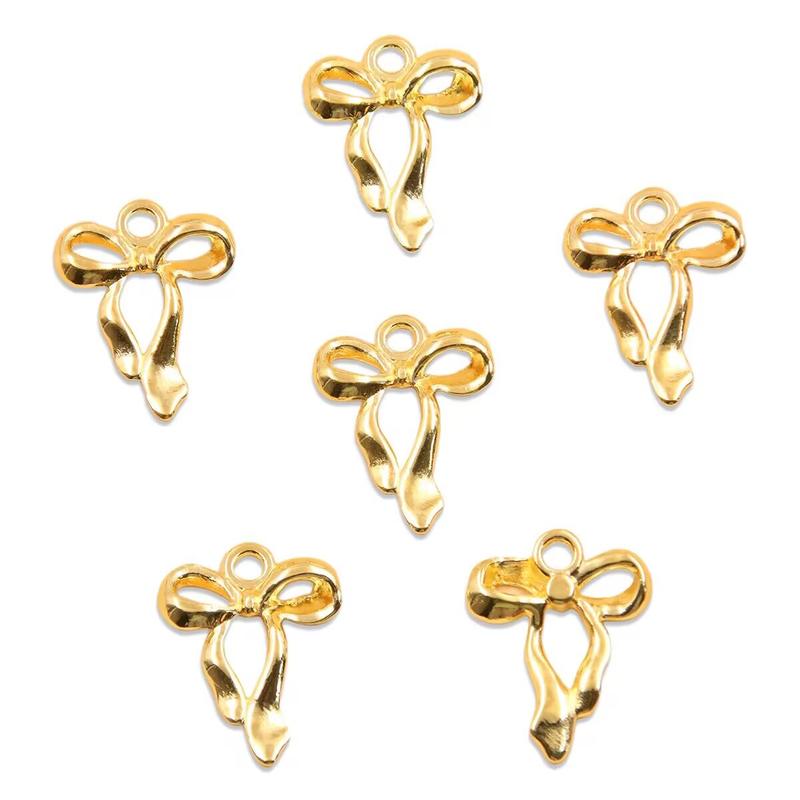 Product Introduction of Charm Mặt Dây Chuyền, 10 Thắt Nơ, Hợp Kim Tự Làm Nóng Bỏng, Rỗng, Dễ Thương, Làm Bằng Tay, Thích Hợp Cho Vòng Cổ Và Vòng Tay, Phụ Kiện Trang Sức Diy Kim Tuyến 6