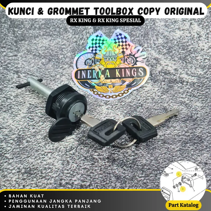 Kunci Tool box Toolbox Jok belakang Motor Yamaha RX KING RXS RXK CKD SUPER MIRIP ORIGINAL