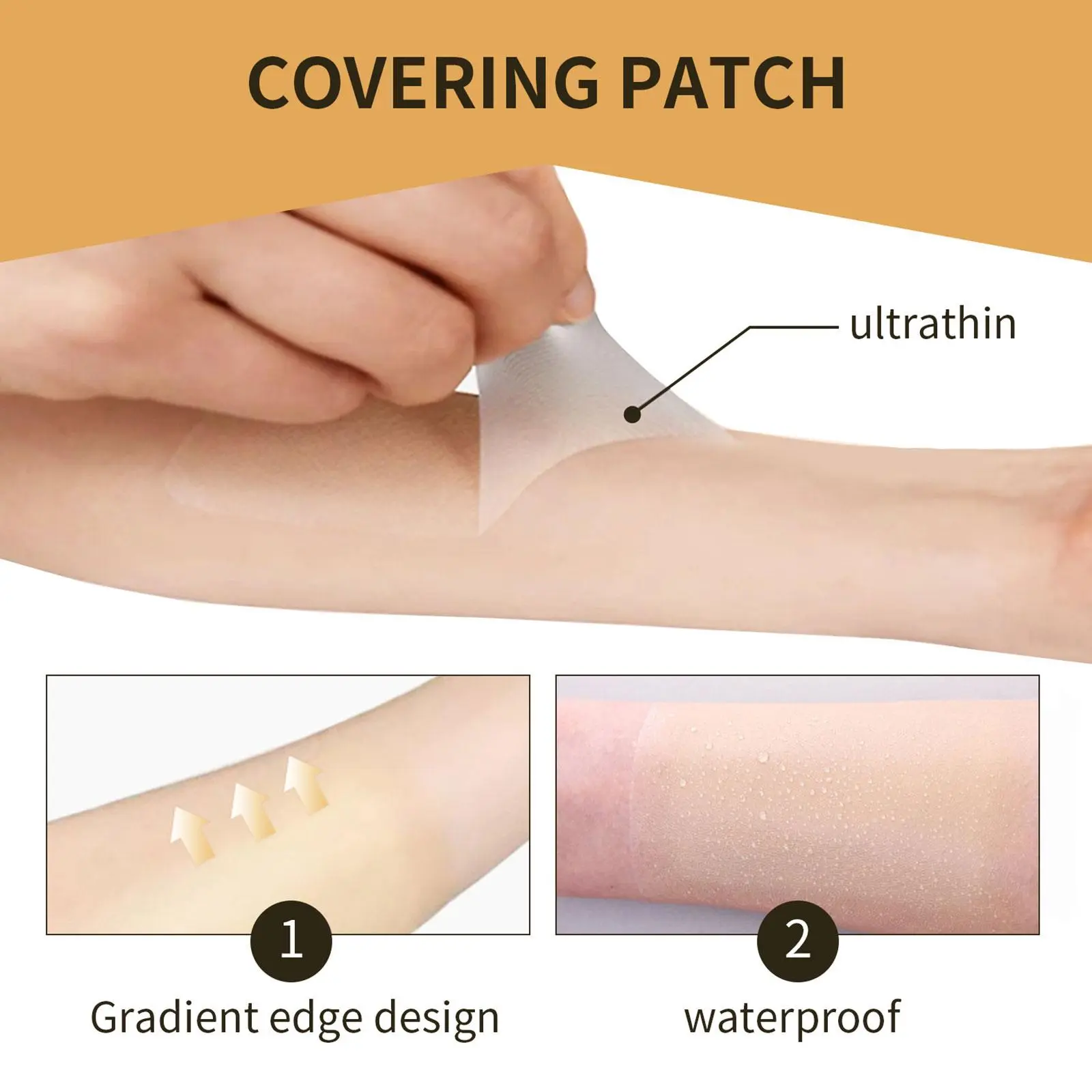 6PCS Skin Invisible Concealer Patch Sticker Breathable Tattoo ...