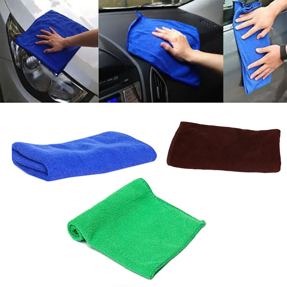 EF 1Pcs Microfiber Towel Kitchen Wash Auto Car Home Cleaning Wash Clean Cloth 25x25cm #281358