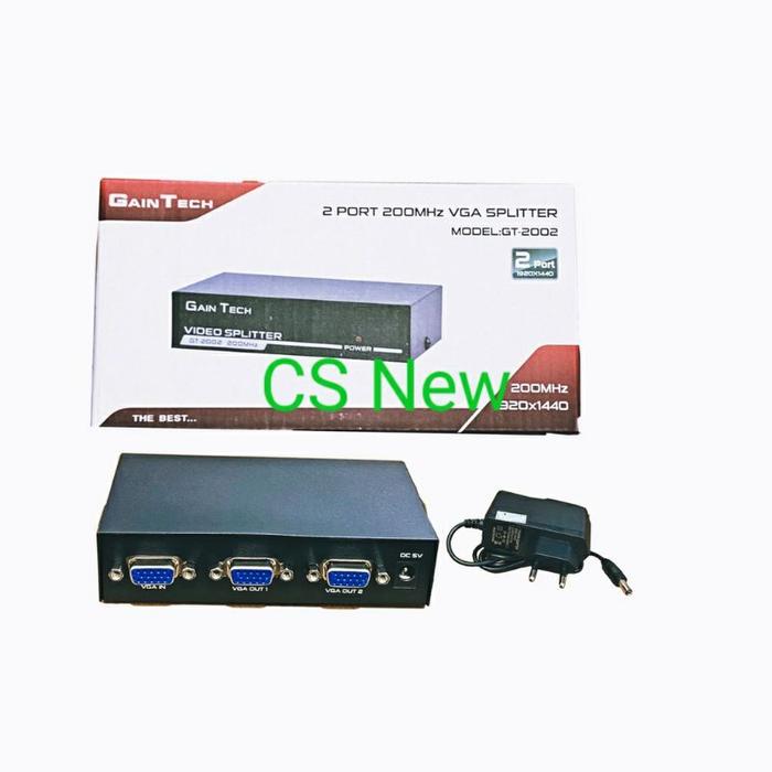 Jual Gaintech VGA Splitter 2Port 200Mhz GT-2002 - Kota Tangerang - CS ...