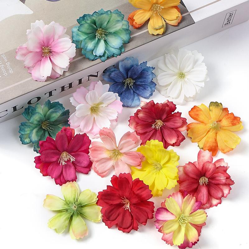 Đầu bông hoa cúc giả trang trí hộp quà,hoa cánh bướm làm kẹp nơ,phụ kiện diy Decor Decor Phòng 5