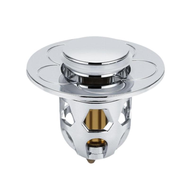Product Introduction of Universal Sink  Washbasin Water Head Leaking Stopper Push-type Copper Basin Filter Bath Tub Drain Stopper Deodorant Plug Accessories 19