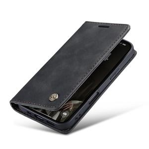 ヴィンテージマットレザー製iPhone用高品質カードスロット付きキャッシュホルダービジネス用高級フラップケース（iPhone 11 12 13 16 Plus 16 17 Pro Max対応）