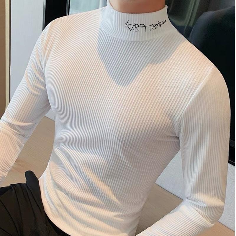 áo giữ nhiệt tăm tre cổ 3 phân thêu họa tiết vải co dãn đa chiều cho anh em thoải mãi vận động chơi thể thao đạp xe bơi lội đá bóng tập grym a ogi aogi unhi Menswear Nam đại bàng kaki thường