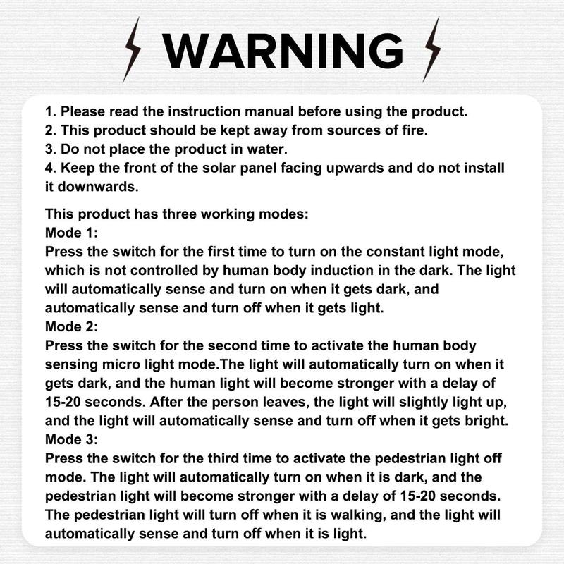 Product Introduction of Bright Solar LED Lights, Motion-Sensor Outdoor Lamp, Waterproof 4 Adjustable Modes Wall LED Light With Remote Control, Solar Lights Outdoor Wall Light for Garden Patio Yard Garage 13