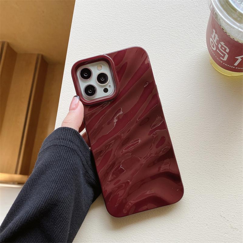 Product Introduction of Ốp Điện Thoại Mạ Họa Tiết Gợn Sóng 3D, Thiết Kế Sang Trọng, Tương Thích Với iPhone 16, 15, 14 Plus, 13, 12, 11, Pro Max, X, XR, XS Max, SE 2022, Ốp Lưng Sốc Ốp Lưng 9