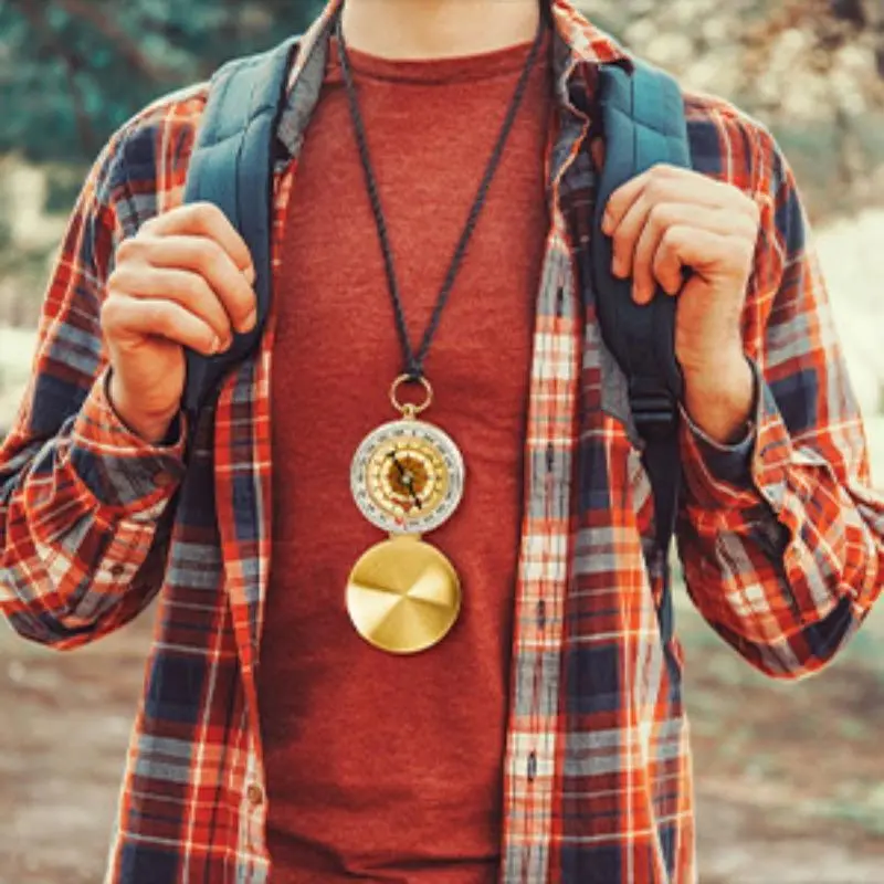 Vintage Compass Pocket Watch, Portable Compass Pendant with Night Light Function, Outdoor Camping Hiking Compass, Multifunctional Compass for Outdoor 7