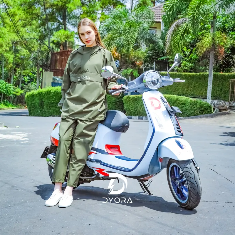 Raincoat DYORA Aussie Series Green / Jas Hujan Pria Wanita Dewasa DYORA Waterproof 1
