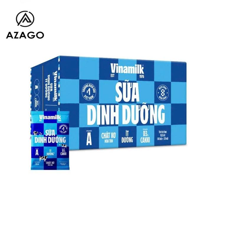 Thùng 48 bịch Sữa tươi  Vinamilk dinh dưỡng ít đường 220 ml - Bách Hóa Nuti