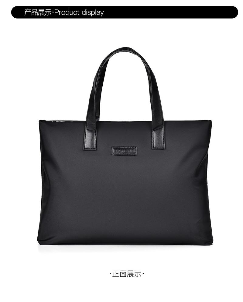Product Introduction of Men's Simplicity Fashion Oxford Cloth Handbag A4 File Data Packet Daily Office Travel Portable Meeting Men's Bag 17