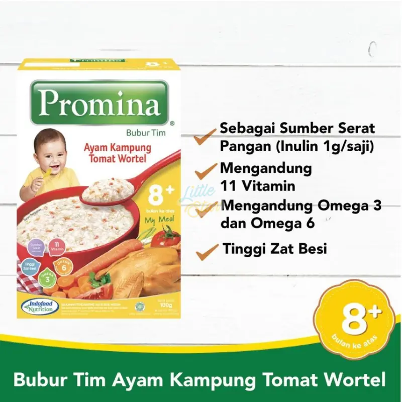 Promina Bubur Reguler 8+ 100 Gr Makanan Mpasi Bayi Instant Newborn Baby Food 1