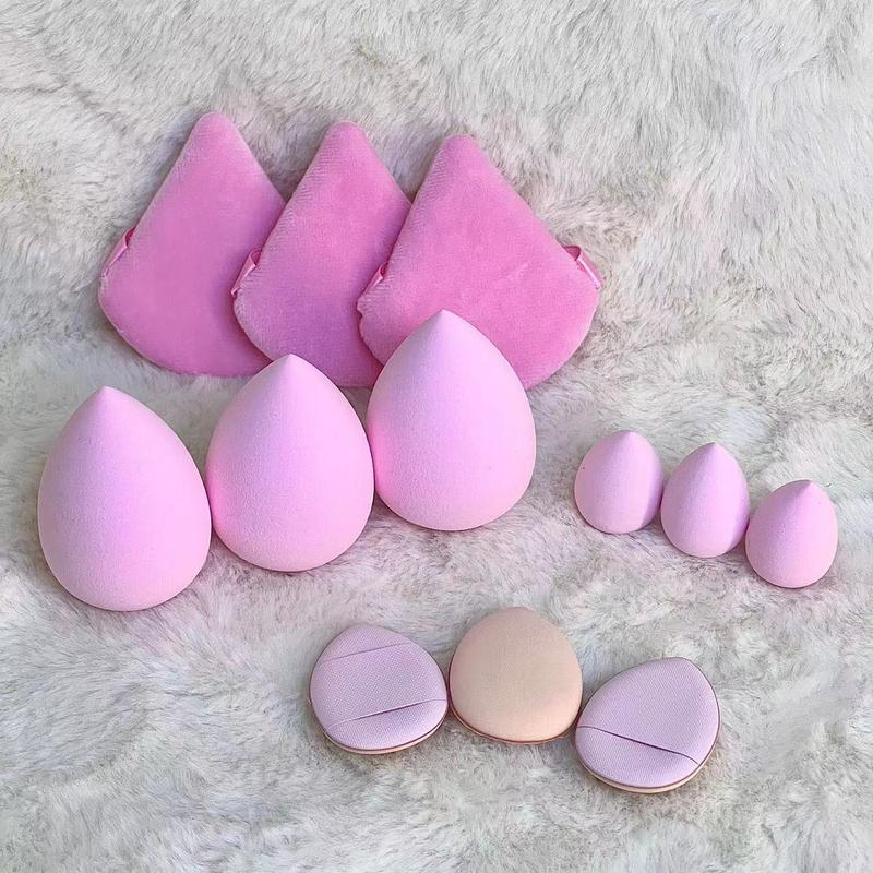 Product Introduction of 14PCs velvet powder puff & makeup sponge set-skin-friendly, dual-use wet/dry blenders for flawless foundation application 15