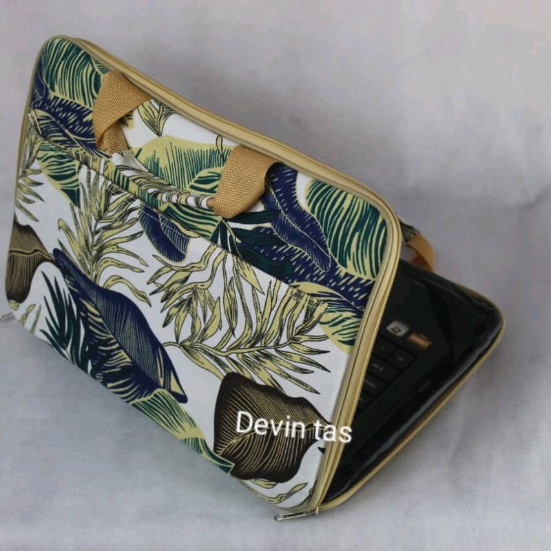 tas laptop bahan kanvas motif / tas laptop 14 inch / tas laptop 13 inchi 4
