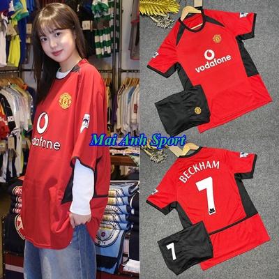 Bộ Quần Áo bóng đá CLB Manchester United 2003 - 2004 - Vải Polyester Gai Thái Chuẩn Thi Đấu Top áođábanh nữ