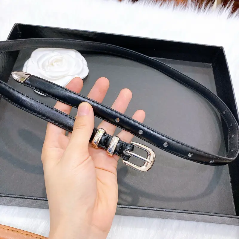 Thắt Lưng Quần Khoá Bạc, Bản 1.5cm, phối quần tây, quần jean nữ 5