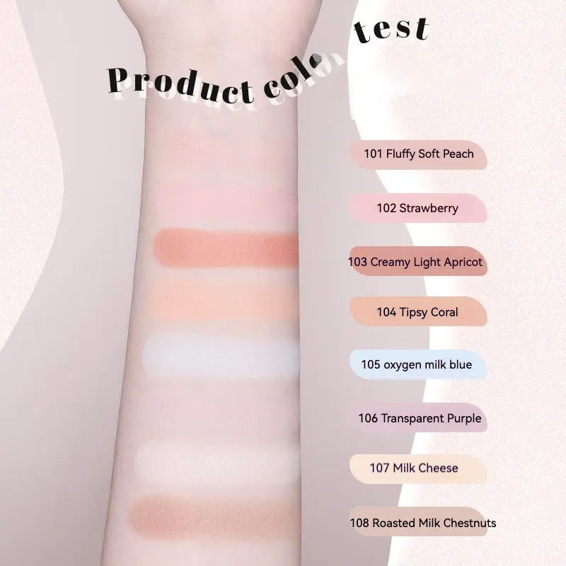 Má Hồng Hoa Mờ, Tự Nhiên, Ngọt Ngào, Mát Mẻ, Mang Xanh Biển, Tím, Đơn Sắc, Đỏ, Cosmetic bảngmắt 1