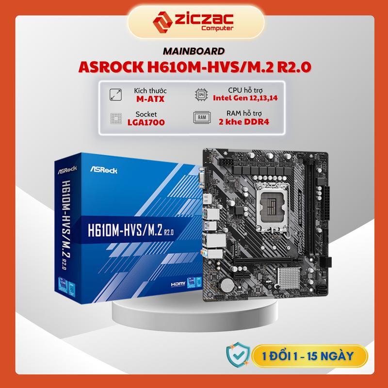  Mainboard Asrock H610M-H hỗ trợ ssd M.2 socket 1700 main 2 khe ram DDR4 - chính hãng bảo hành 36 tháng 