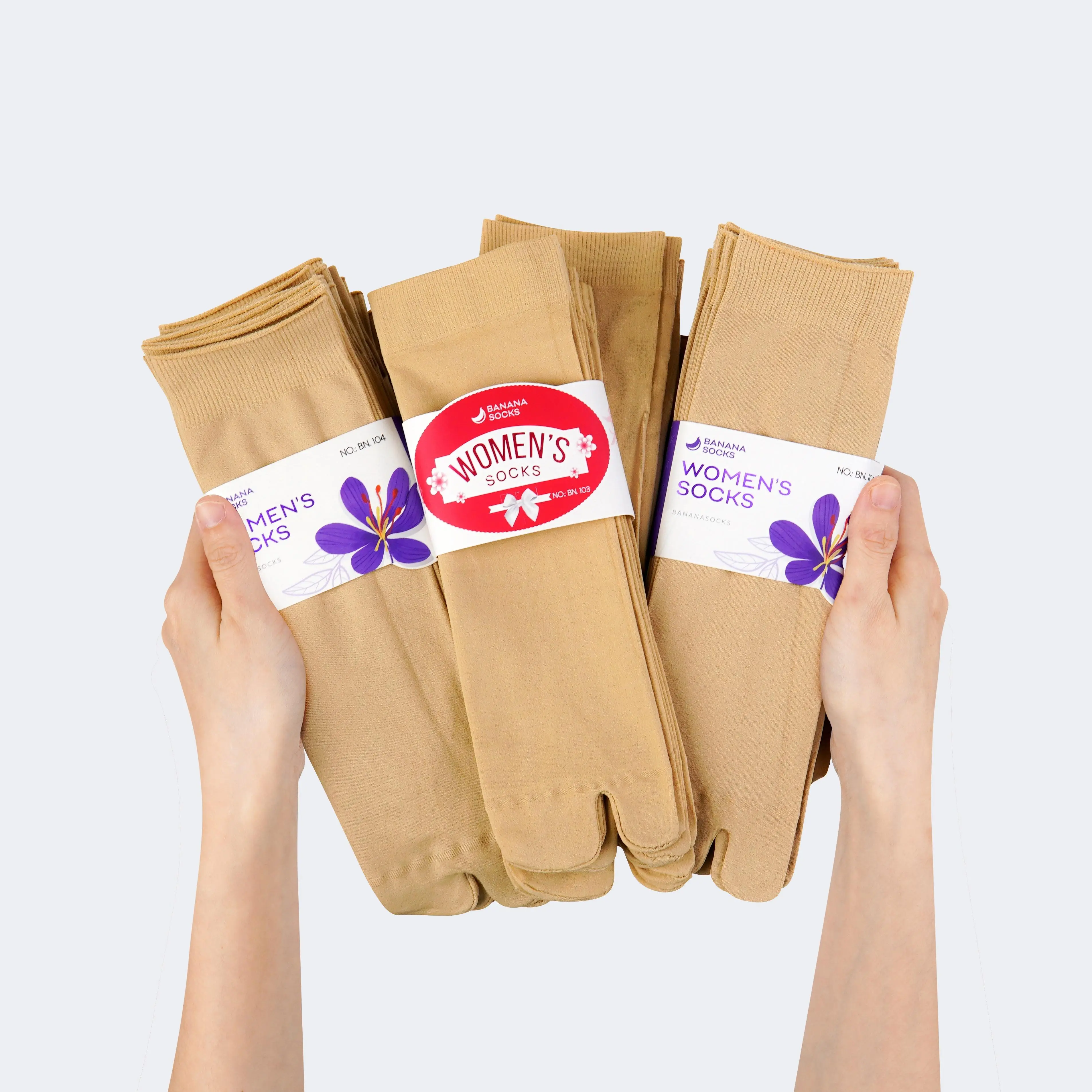 Combo 5 Đôi Tất Vớ Da Nữ Xỏ Ngón Chống Nắng Vsocks Mềm Mịn Thoáng Mát Co Giãn Bốn Chiều - BN104/BN103