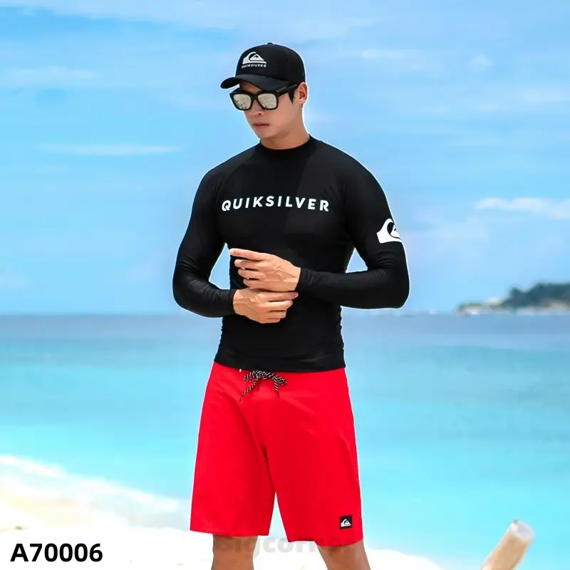 Men's Surfing Clothes Slim Fit Comfortable and Cool Essential Sunscreen Clothes for Summer Travel