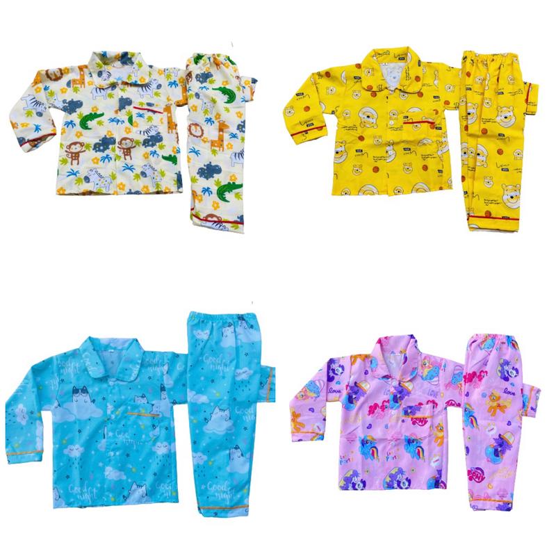 PROMO PIYAMA ANAK TANGAN PANJANG 50 RIBU DAPAT 3 SET BAYI SAMPAI DEWASA 4