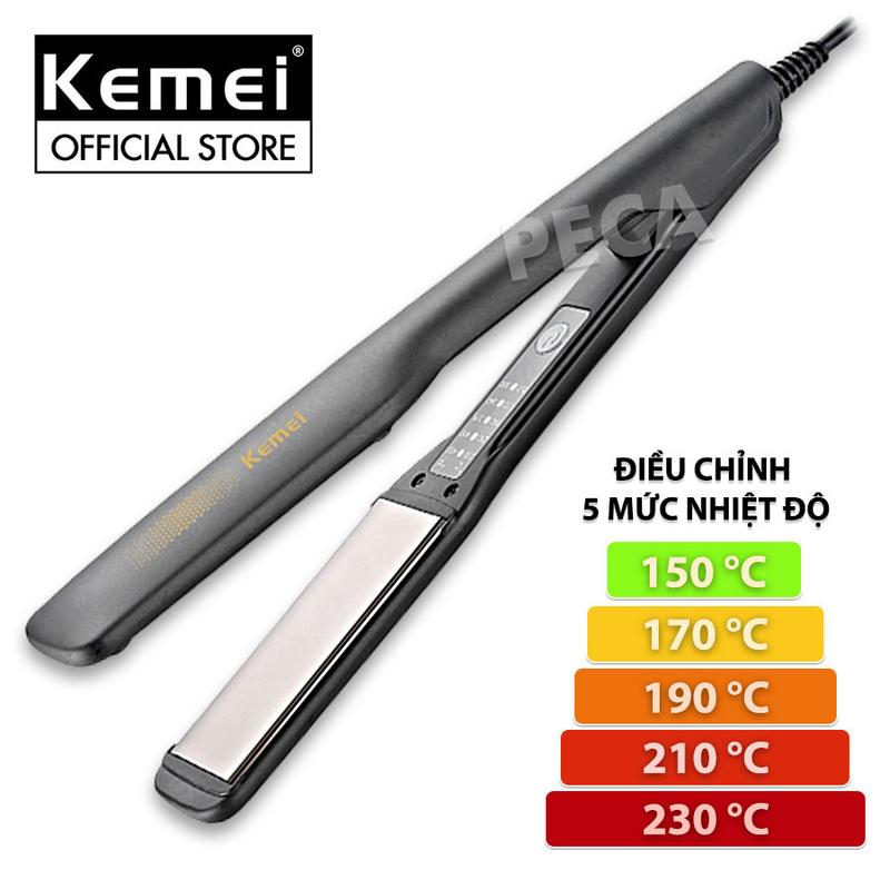 Máy duỗi tóc Kemei KM-2518 điều chỉnh 5 mức nhiệt sử dụng được cho mọi loại tóc - CHÍNH HÃNG