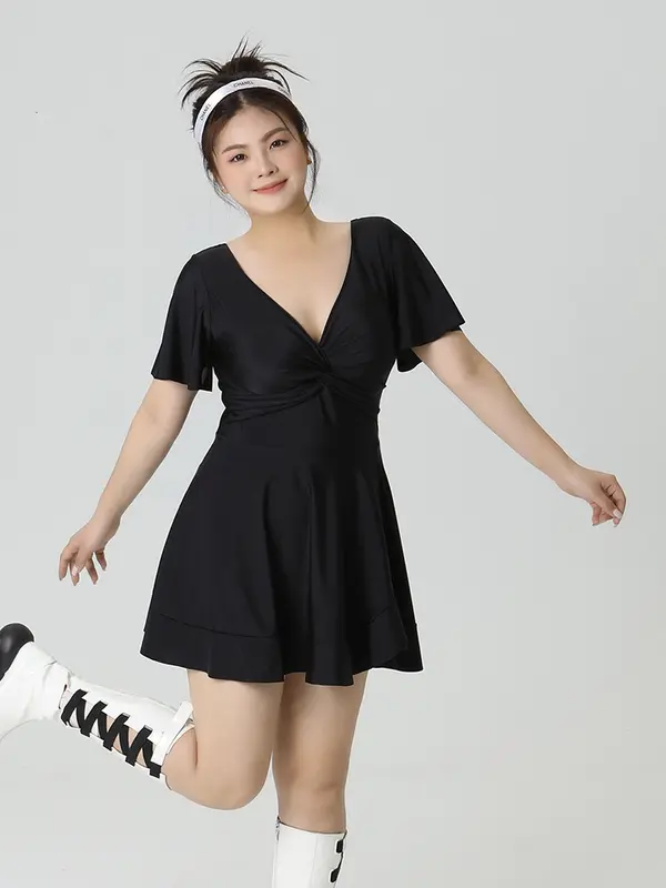 Bikini đi biển bigsize Tuvada, đồ bơi nữ 1 mảnh co giãn tốt, che bụng có đệm mút - BBS113 7