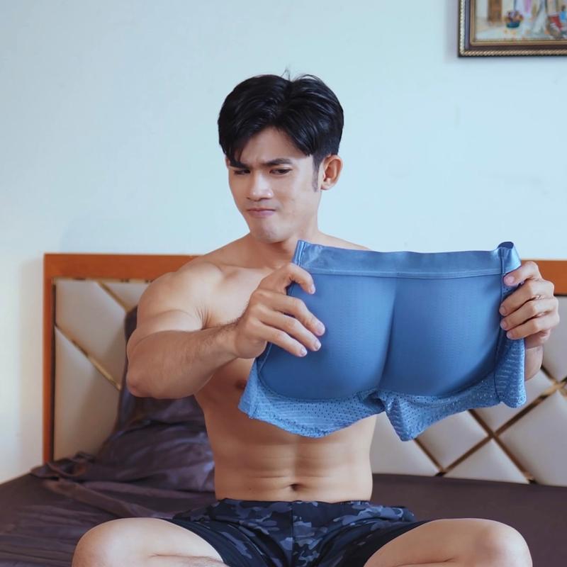 Combo 3 quần đùi độn mông nam MEN PRO thông hơi Boxer Sịp Quần Boxer Menswear Thun Quần Lót Cotton ( Phiên bản thường )