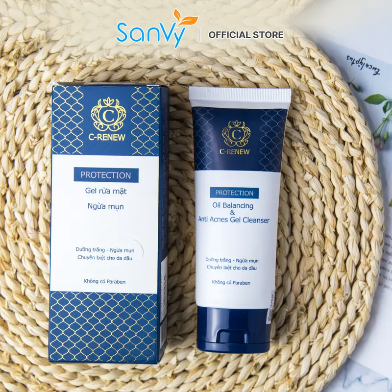 Sữa Rửa Mặt Chuyên Biệt Cho Da Dầu Mụn C-RENEW và Ngăn Tái Phát - Tuýp 100g Gel Rửa Mặt Skincare Nữ Women Làm Đẹp Da sáng da 7