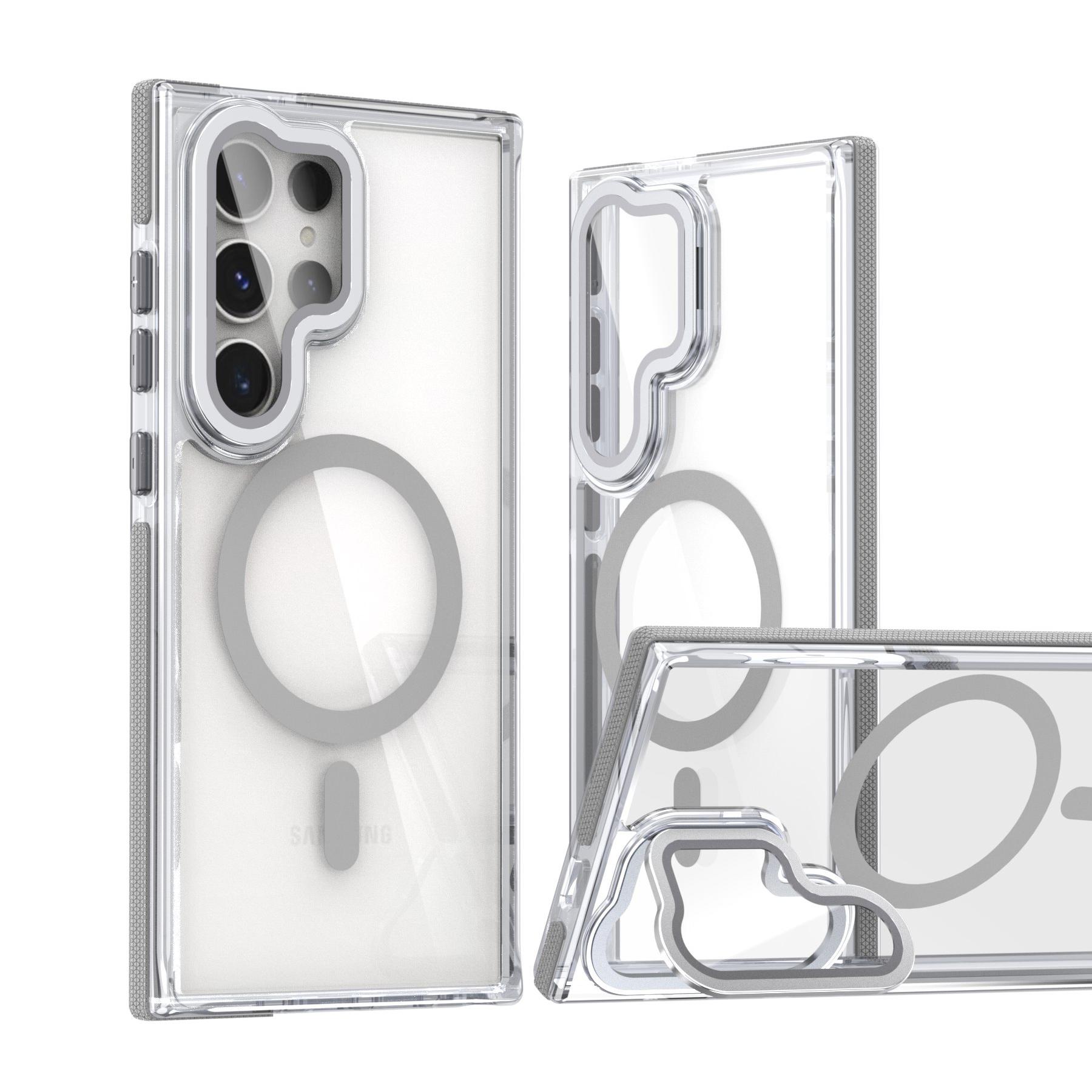 เคสโทรศัพท์, ที่ใส่ฟิล์มเลนส์, โปร่งใส, แม่เหล็ก, สำหรับ Samsung S25Ultra, S24Ultra, S23Ultra, S25, 