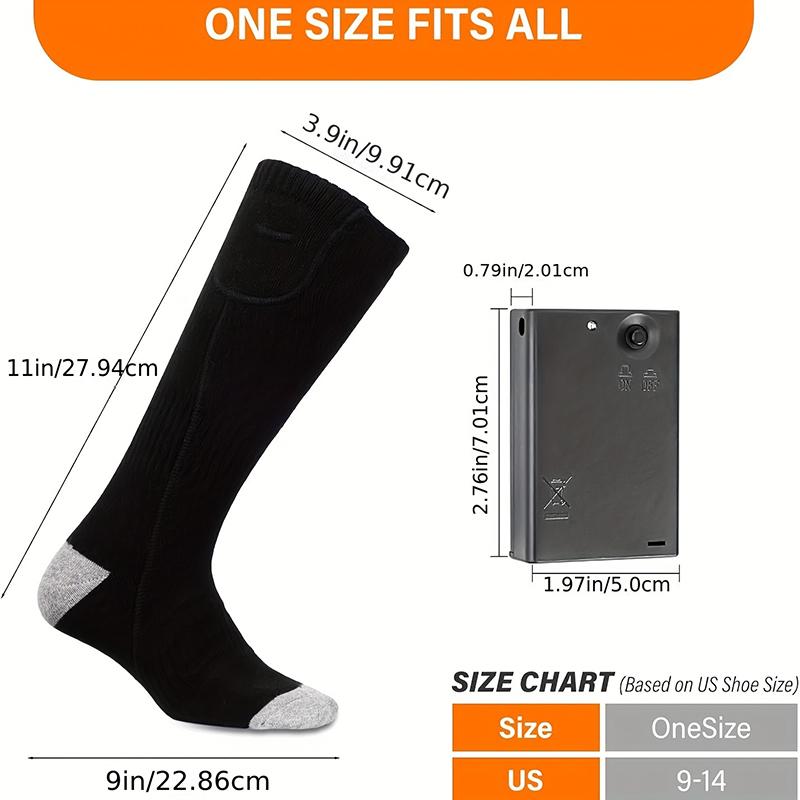 Product Introduction of Heating Socks Winter Warm Electric Heating Socks Long Socks Men And Women Outdoor Ski Warm Foot Socks 0
