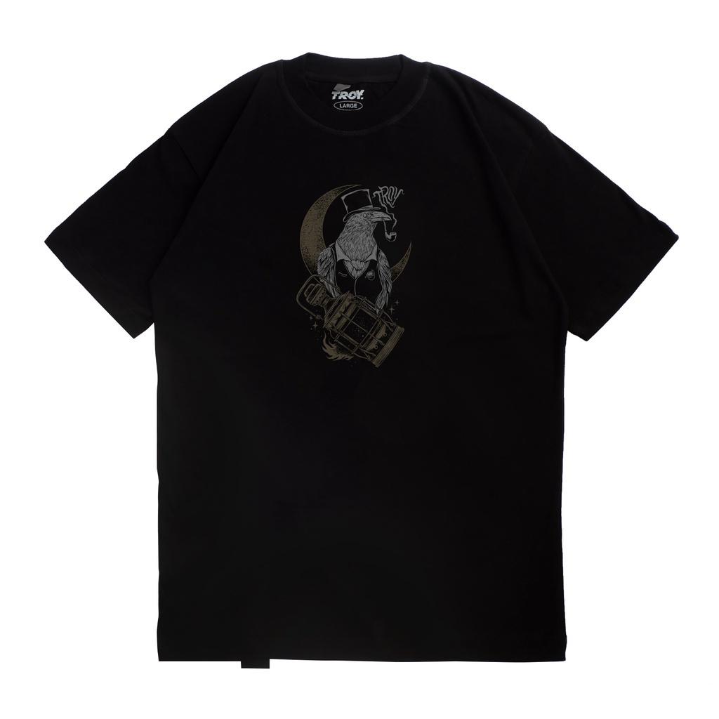 Troy Company Tshirt Black Smoky Crow - Kaos Pria Lengan Pendek Hitam MT 1940
