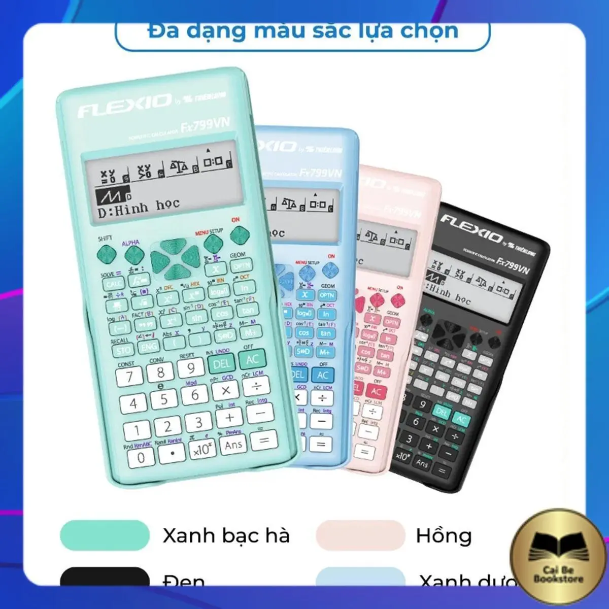 [Chính hãng] Máy tính khoa học Flexio - Thiên Long FX799VN -  Nhà Sách Cái Bè CH5