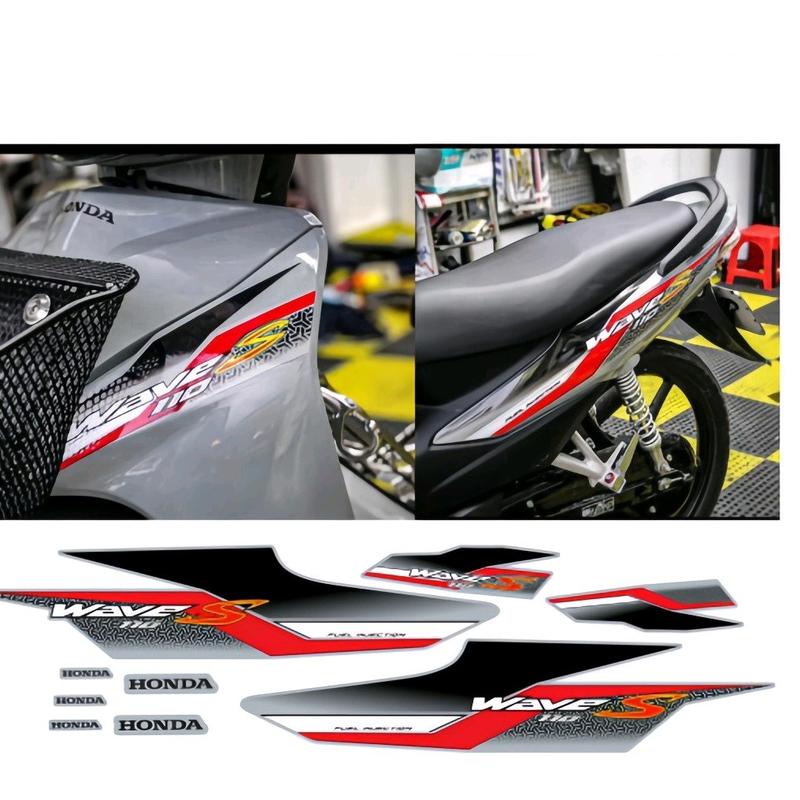 Tem Rời Wave 110 nhãn dán cao cấp chất liệu in 3 lớp ppf chống nước không phai màu logo decal. 3