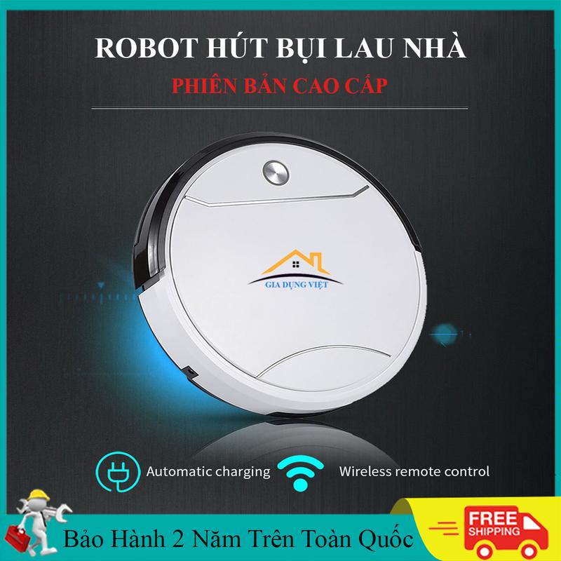 Robot hút bụi lau nhà thông minh, máy hút bụi đa năng tự lập trình dọn dẹp lau nhà, tự động sạc, cảm biến chống rơi. Bảo hành 2 năm toàn quốc, đổi mới 7 ngày nếu lỗi. Làm Sạchv