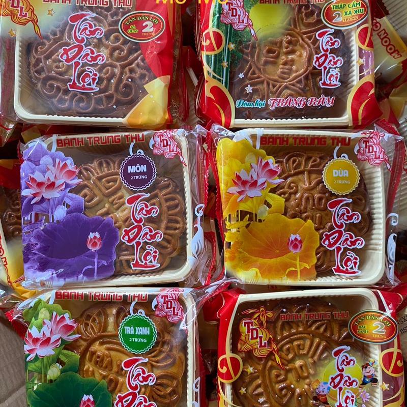 Bánh Trung Thu Tân Dân Lợi 200g (Bánh Nướng 2trứng-Bánh Dẻo 1 Trứng-Bánh Chay 0 trứng)- Đặc Sản Bến Tre