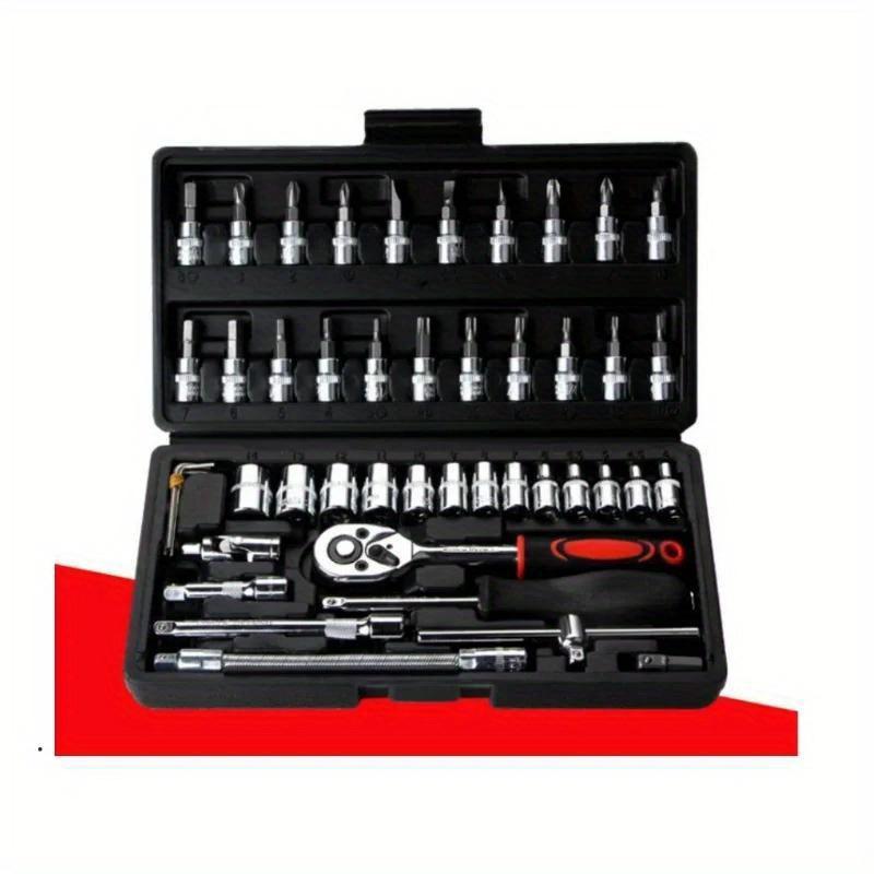 Product Introduction of 46 Piece Set Wrench Combination Socket Head Automobile Maintenance Tool Socket Wrench Combination Hardware Tool 11