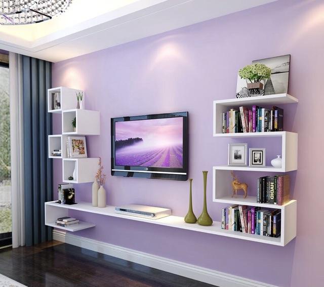 Kệ tivi treo tường phòng khách rộng 1,8m