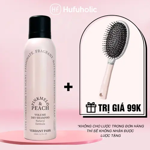Xịt khô phồng tóc VERDANT PARK dầu gội khô kiềm dầu lâu bết mùi Đào đen hồng Black Pink Pinkmelo & Peach Volume Hair Spray Dry Shampoo Verdantpark hot tiktok VDPK01